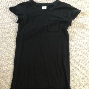 Black t shirt dress with pocket